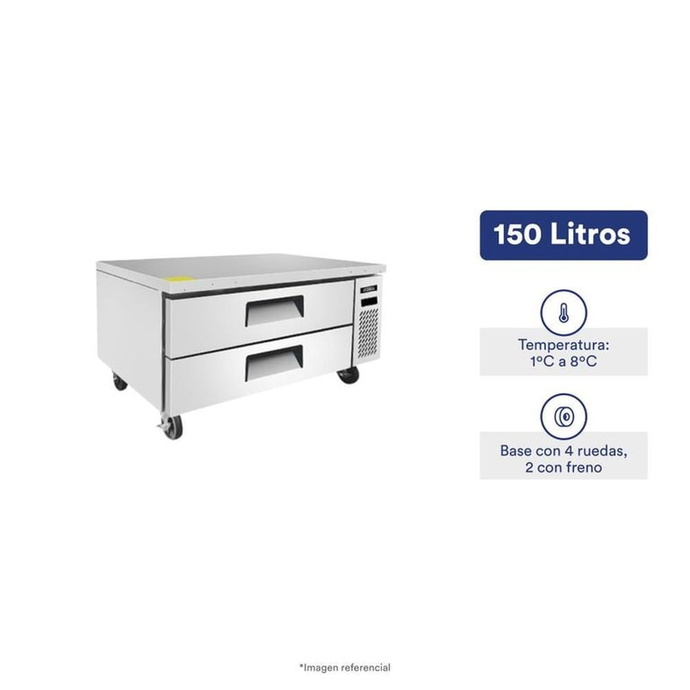 Base chef refrigerada Ilumi con 2 cajones