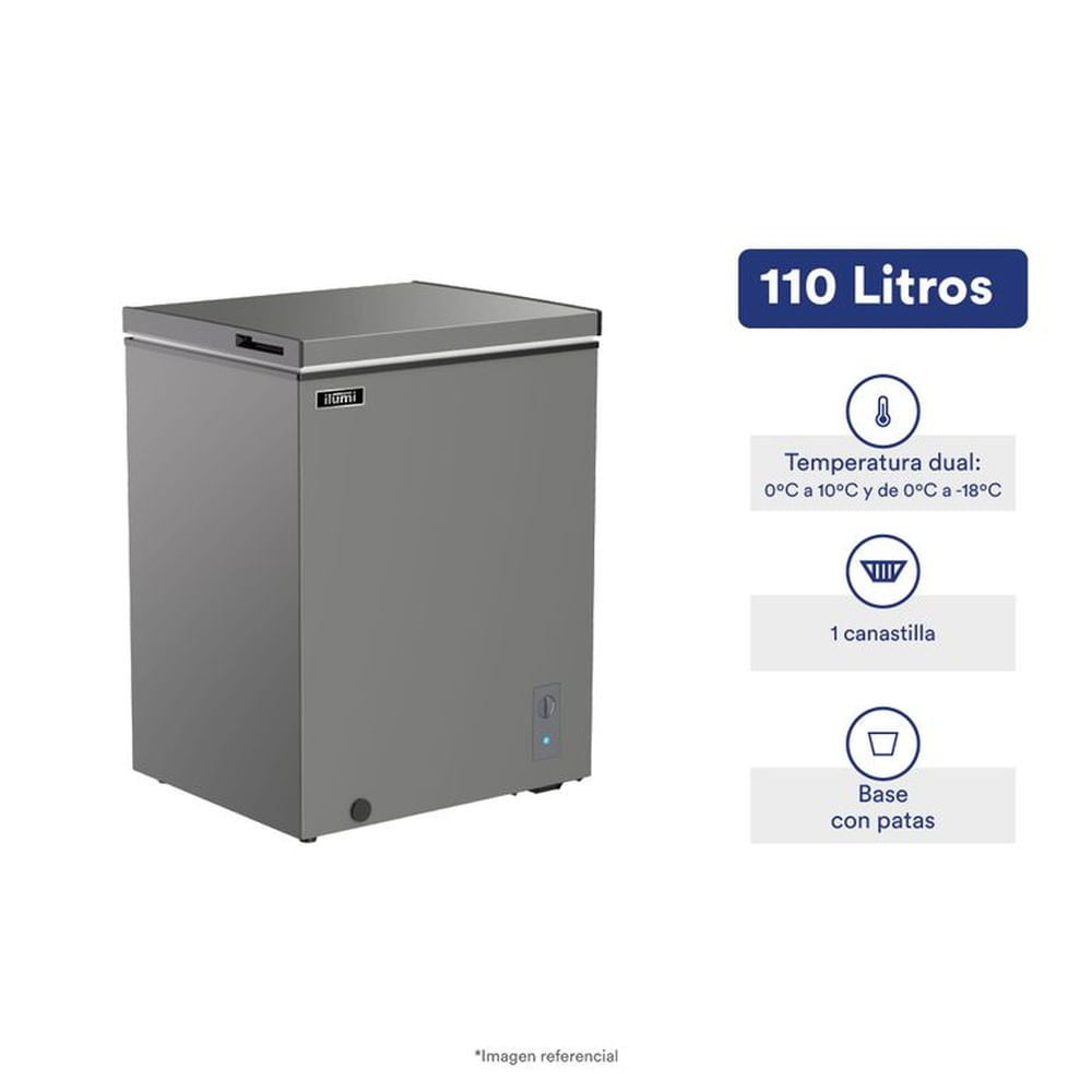 Congelador dual Ilumi de 110 Litros