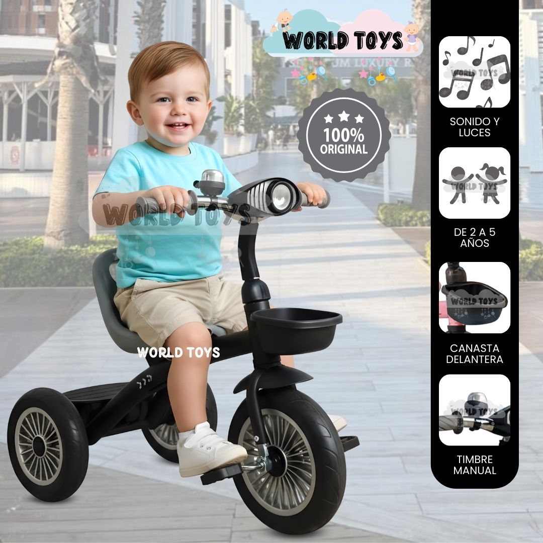 Triciclo Chavito Musical Trike Negro