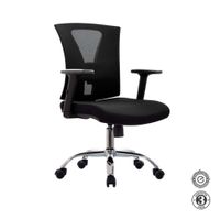 Silla Ergonómica Nix Gerente Brazos 3D Cromado Negro Althea Confort