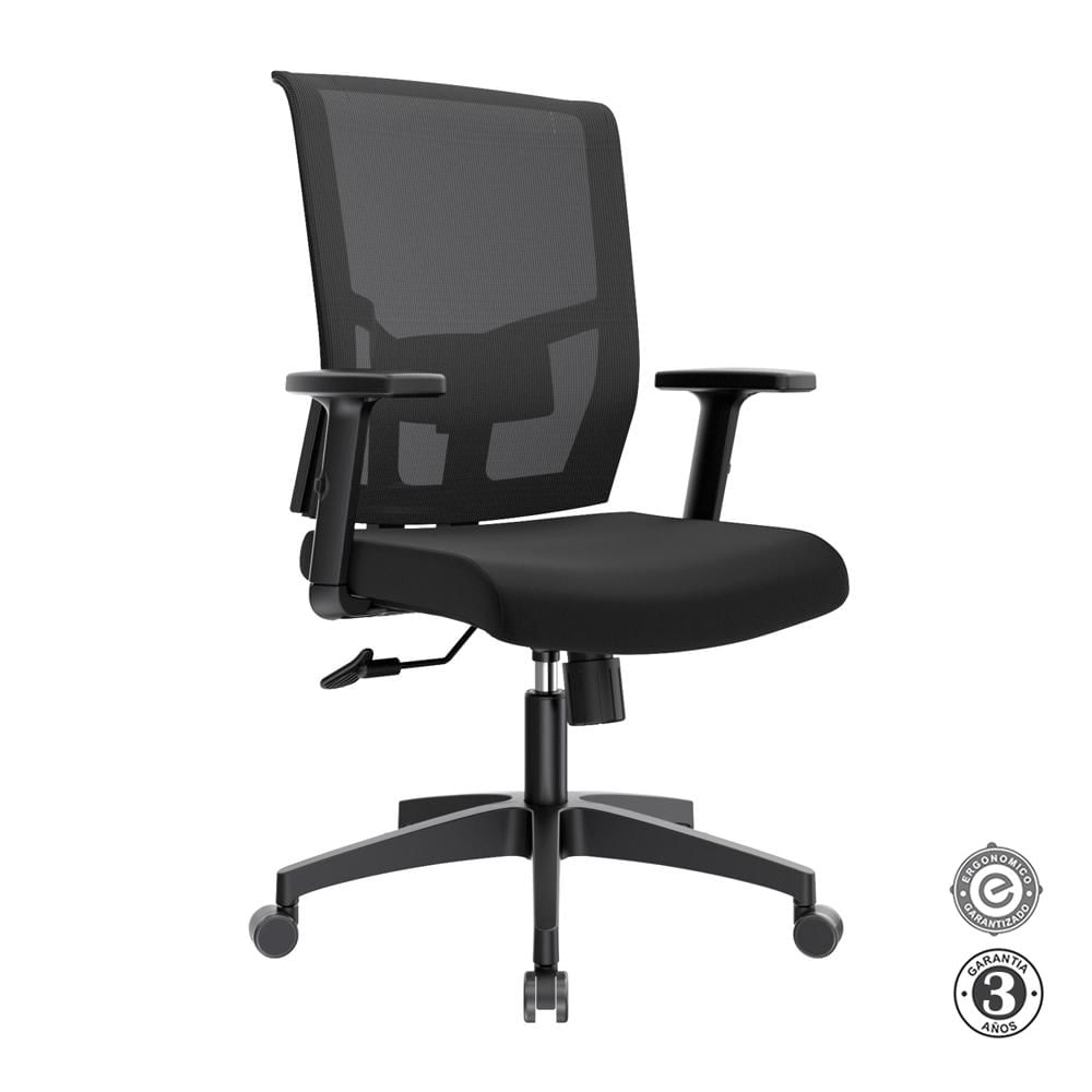 Silla Ergonómica Delphi I Gerente Nylon Negro Althea Confort