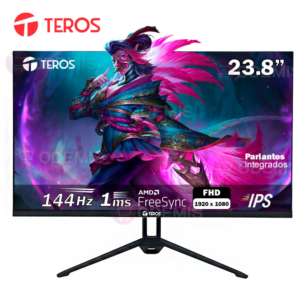 Monitor plano TEROS TE-2417S 238 FHD IPS 144Hz HDMI DP VESA