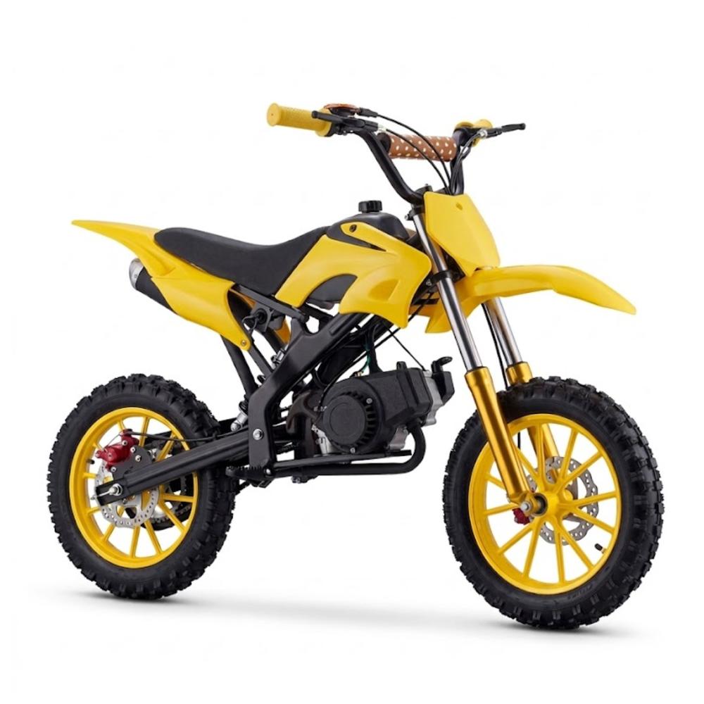 MINIMOTO MOTOCROSS PARA NIÑOS Y NIÑAS 49CC 2 TIEMPOS AMARILLO ST