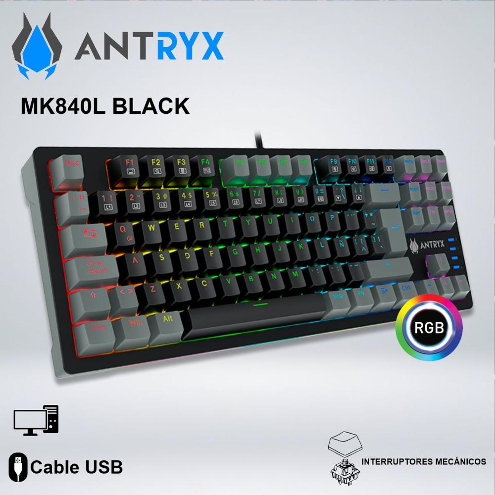 TECLADO GAMER ANTRYX MK840L BLACK