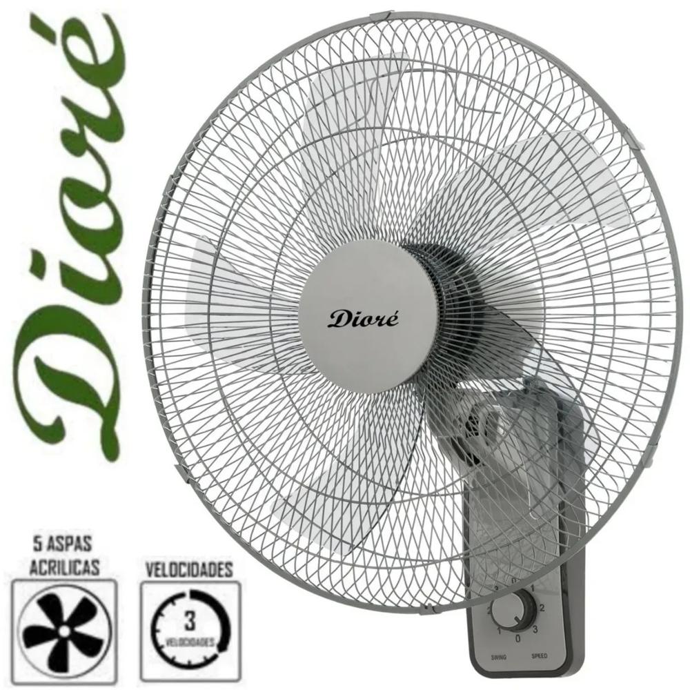 Ventilador de pared DIORE 18 Pulgadas de 5 Aspas 60 Watts