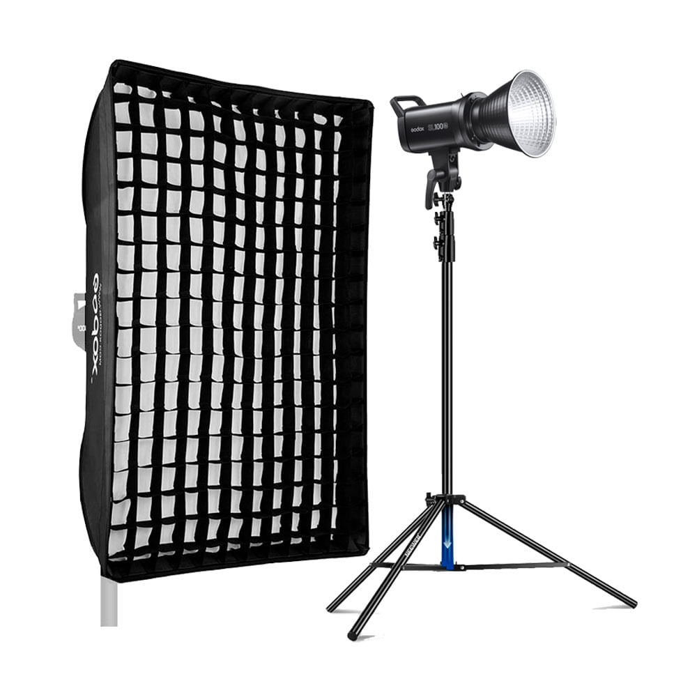 Luz Continua Godox SL100BI - Parante - Softbox SB-FW80120