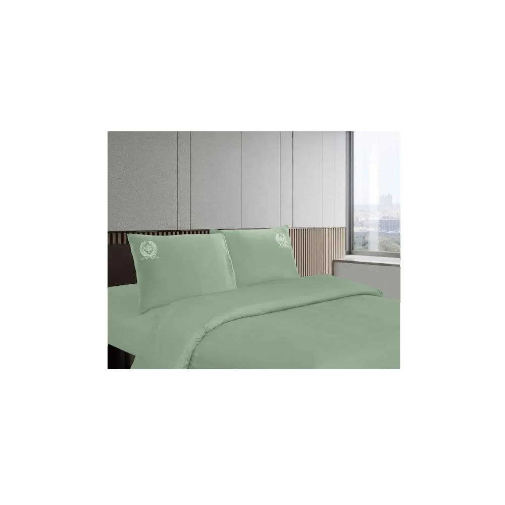 JUEGO DE SÁBANAS 4 PIEZAS MEDALLON 1800 HILOS QUEEN