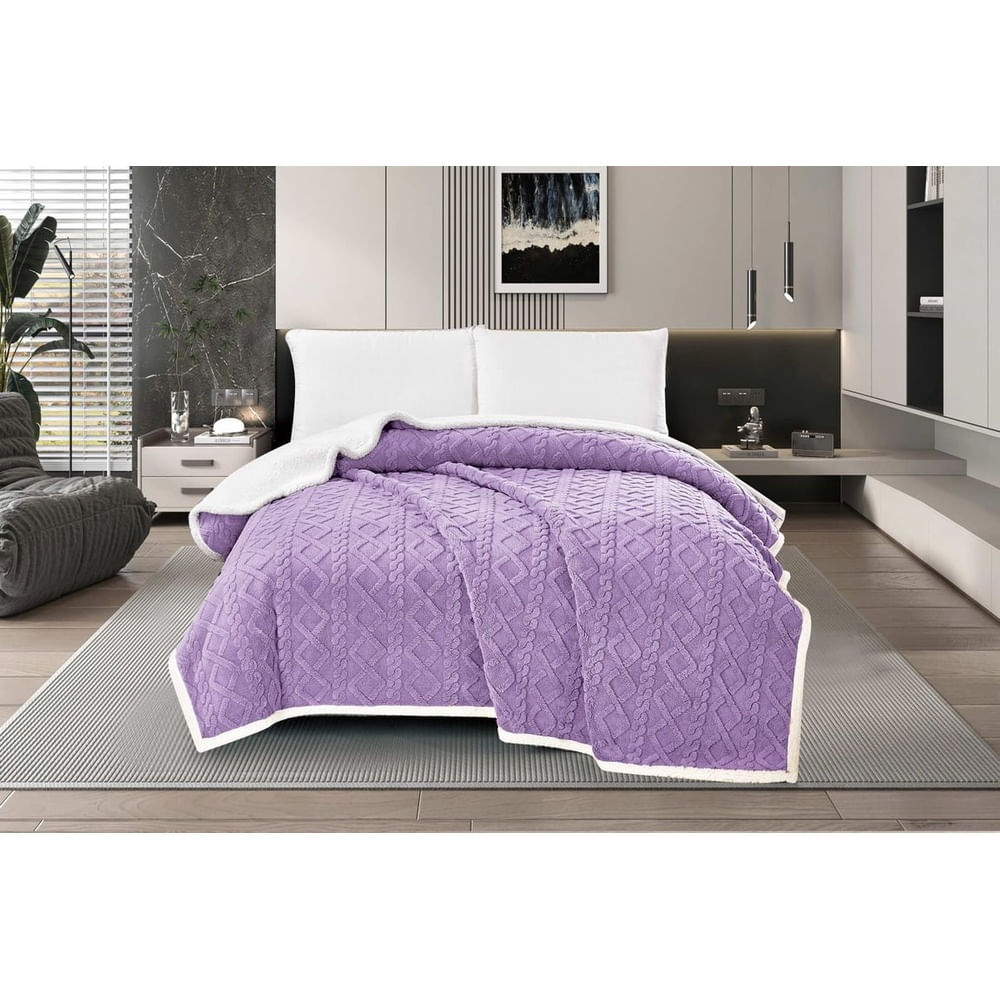 MANTA LUXURY CON SHERPA ANTIALERGICO HAIRIFON 2 PLAZAS