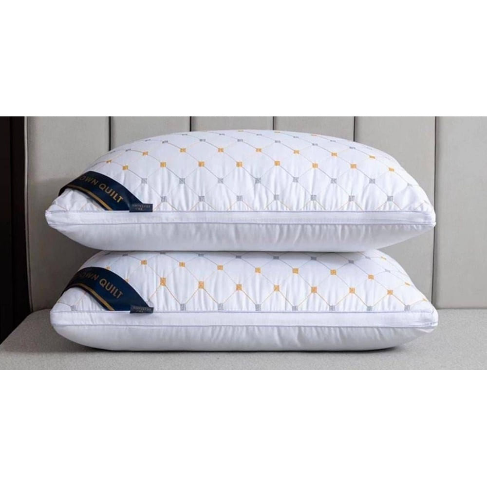 Almohadas Luxury Antiácaros  Pack De 2 Lujosas 75CM X 52CM