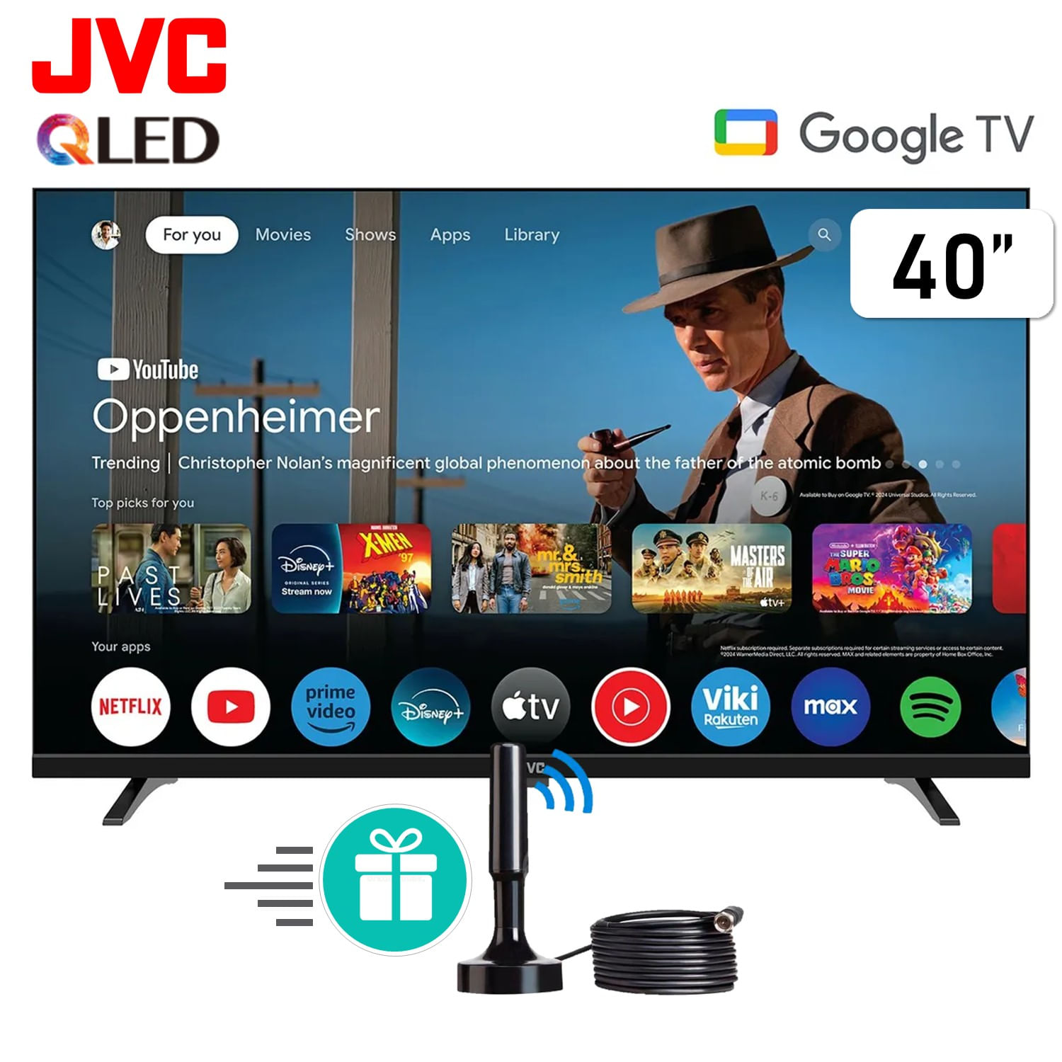 Televisor JVC 40 Qled FHD Google TV - Antena Digital