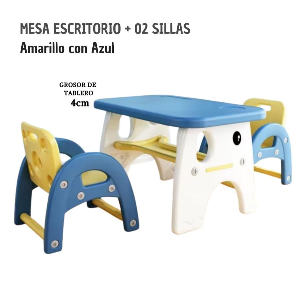 MESA ESCRITORIO MX-009 AZUL CON AMARILLO