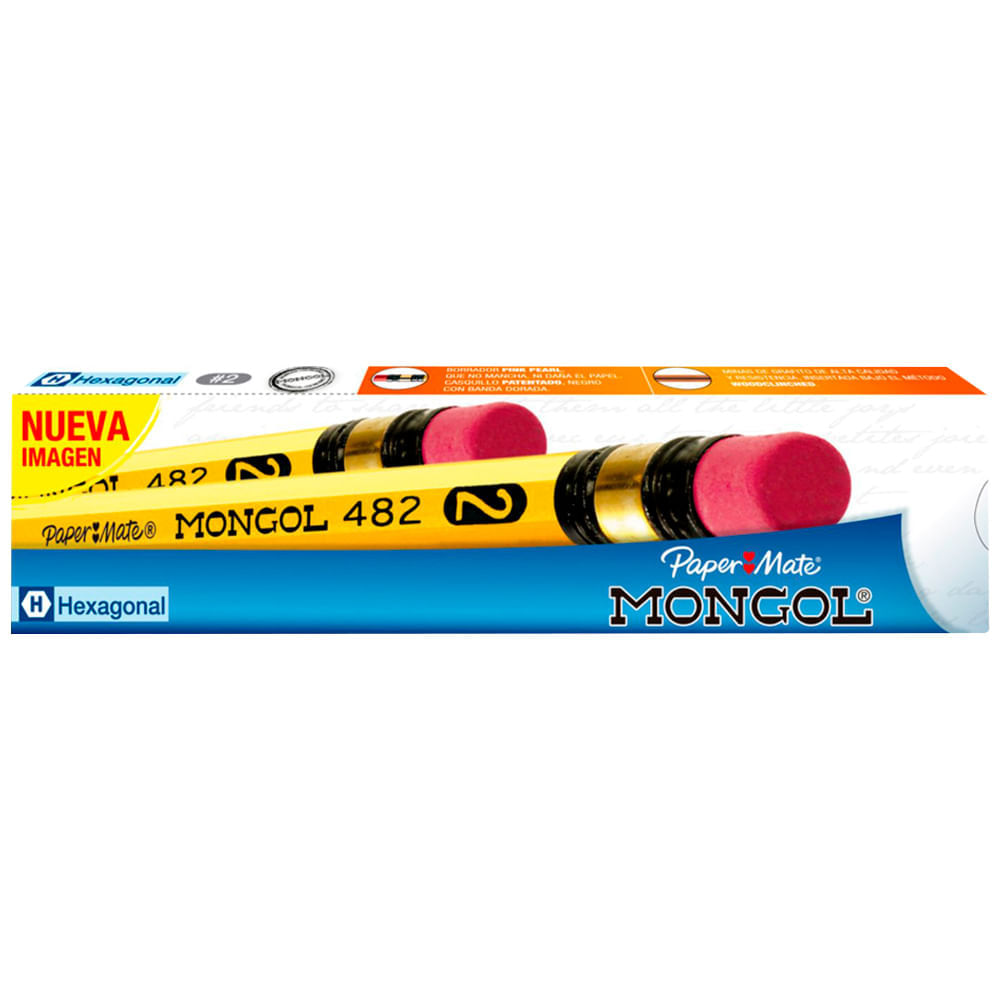 Lápiz PAPER MATE Grafito Hexagonal Mongol HB Caja 12un Lápiz PAPER MATE Grafito Hexagonal Mongol HB Caja 12un