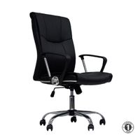Silla Ergonómica Joy Gerente Cuerina Negra Althea Confort