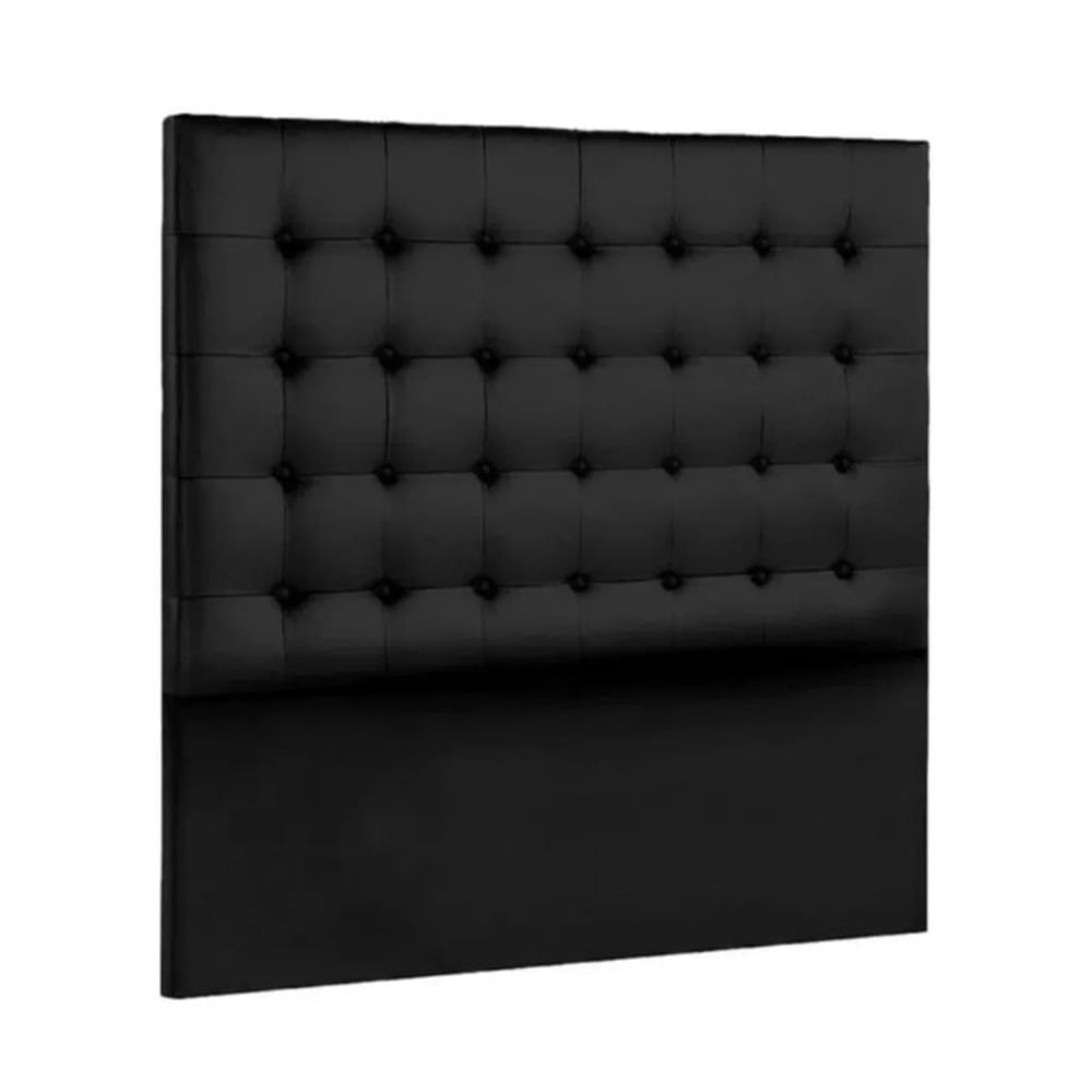 Cabecera a botones Dos Plazas Color Negro - Tela