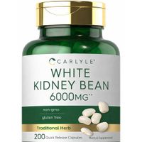 White Kidney Bean 6000mg Carlyle 200 Cápsulas Extracto Frijol Blanco Alta Concentración