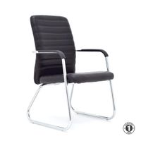 Silla Fija Isis Trineo Cuerina Negro Althea Confort