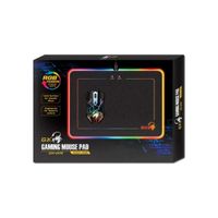 Mouse pad RGB Genius GX-PAD 600H USB, color negro, superficie dura y gran comodidad para gamers
