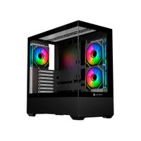 Gabinete Mid Tower Antryx FX 740 ARGB Negro con Iluminación RGB y Amplio Espacio para Ventilación