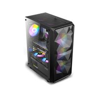 Caja Mid Tower Antec AX83 ARGB negra con iluminación RGB y excelente ventilación