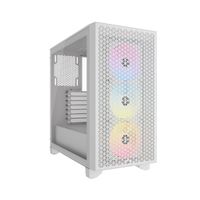 Caja Mid Tower Corsair 3000D RGB Airflow blanca con excelente ventilación y diseño optimizado