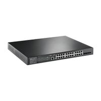 Conmutador TP-Link JetStream 24 puertos PoE+ 10/100/1000 y 4 puertos 10 Gigabit SFP+
