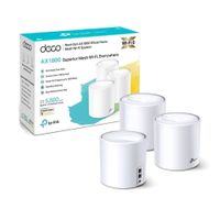 Sistema Wi-Fi TP-LINK Deco X20 - 3 enrutadores, Wi-Fi 6, 1GbE, Doble banda, Conectividad rápida