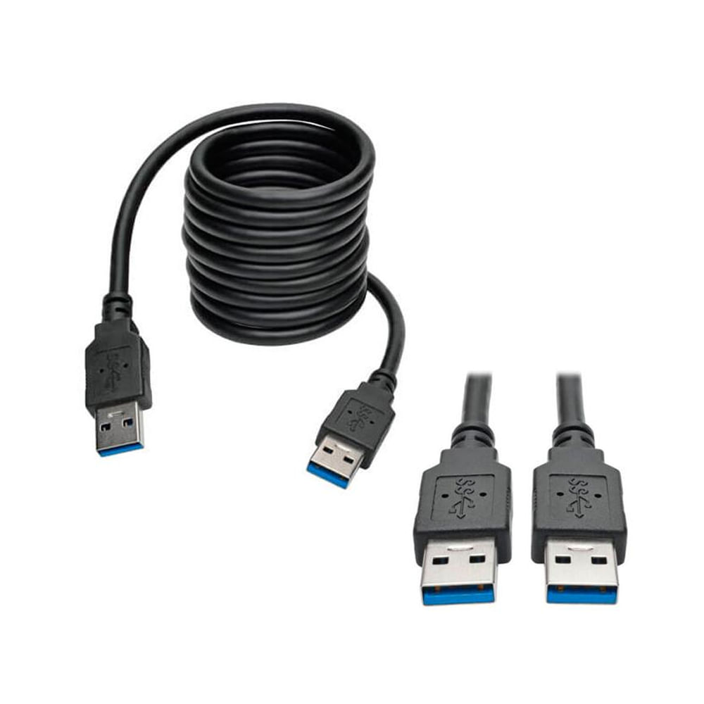 Cable USB 3.0 Tripp-Lite de 1.83 m, SuperSpeed, A/A, color negro para rápida conexión.