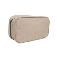 Estuche organizador Teros Te-Acs9015 en beige para cables y accesorios de tecnología