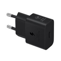 Adaptador CA Samsung 25W USB tipo C, 3A, compatible con smartphones y workstations, negro