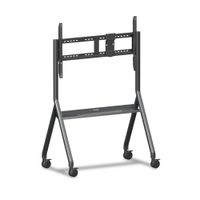 Carro para pantallas ViewSonic VB-STND-009, capacidad 120 kg, ruedas de 10 cm, color gris