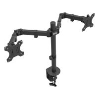 Soporte para monitor Klip Xtreme KPM-310, doble brazo, 13-32” para escritorio, ajustable y negro