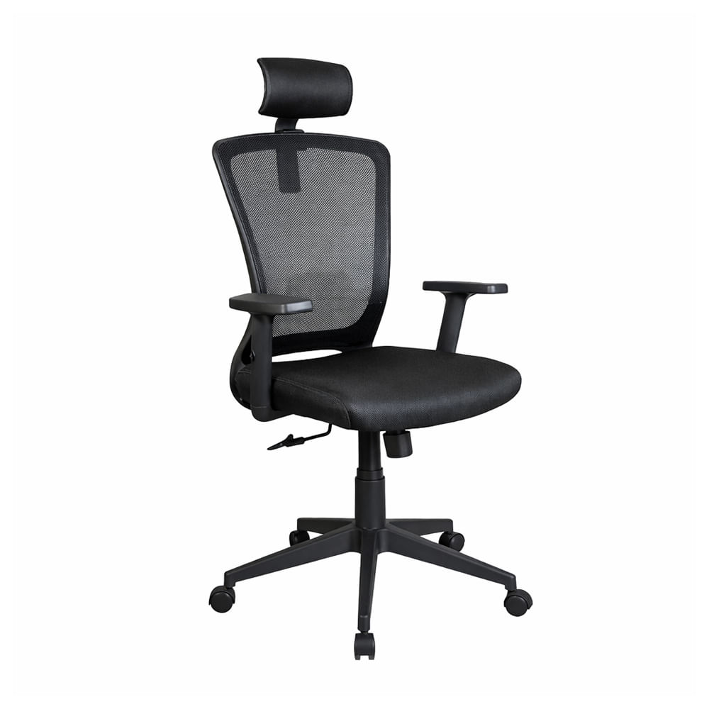 Silla de oficina ergonómica Xtech Exec negra XTF-OC414 para mayor comodidad y estilo en tu espacio
