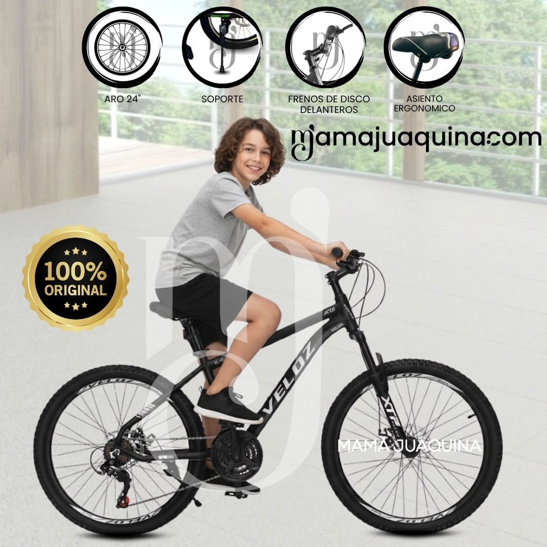 Bicicleta Montañera Aro 24 CROMOLY Edición Limitada Black