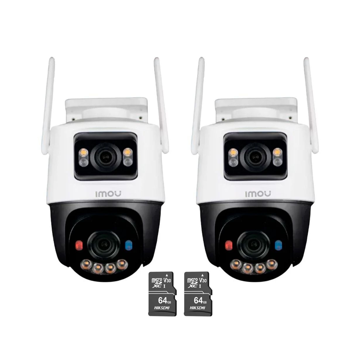 Kit de 2 Cámara Seguridad WiFi Imou Cruiser Dual 8MP Micro SD 64GB 360 Exterior