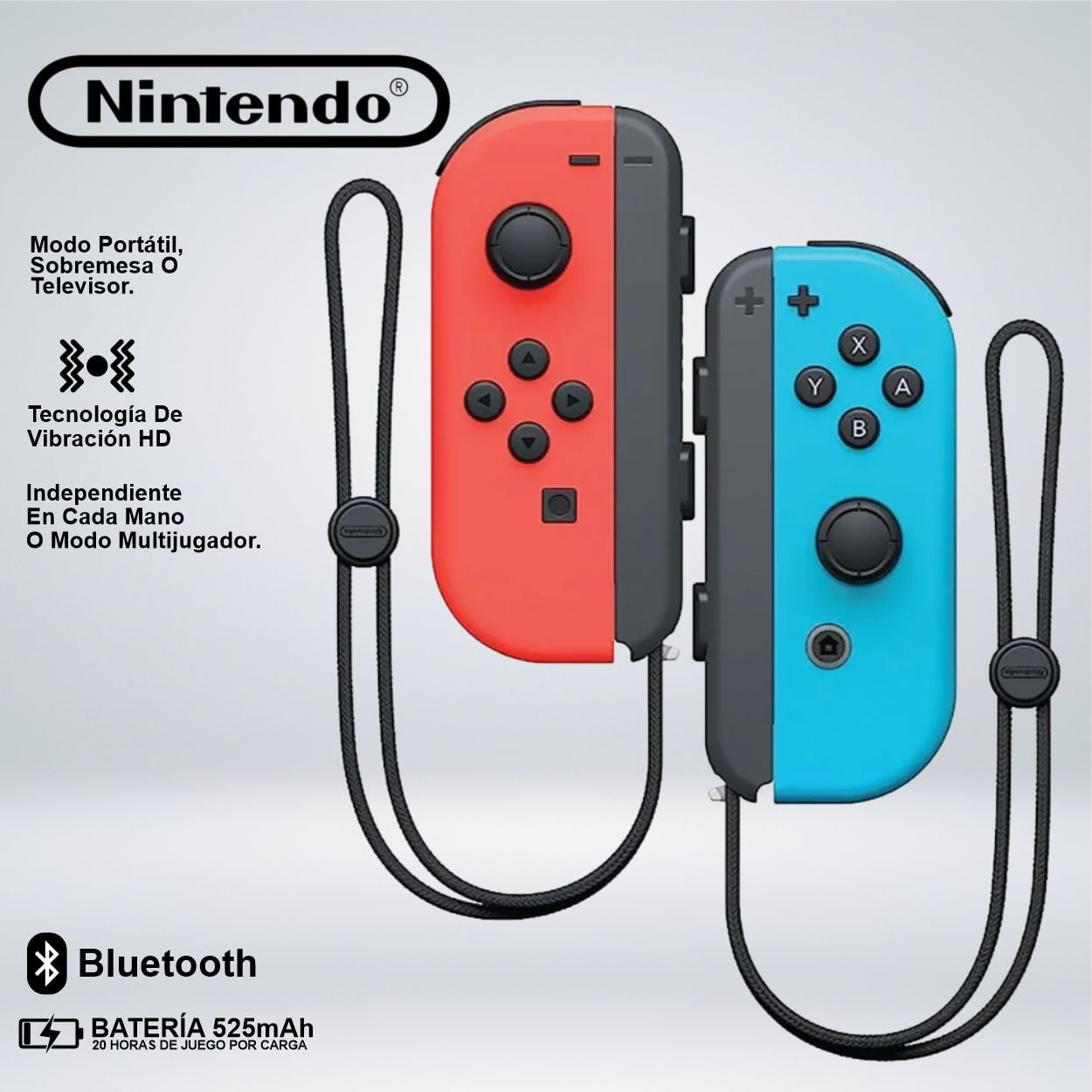 MANDO NINTENDO SWITCH JOY-CON RED AND BLUE