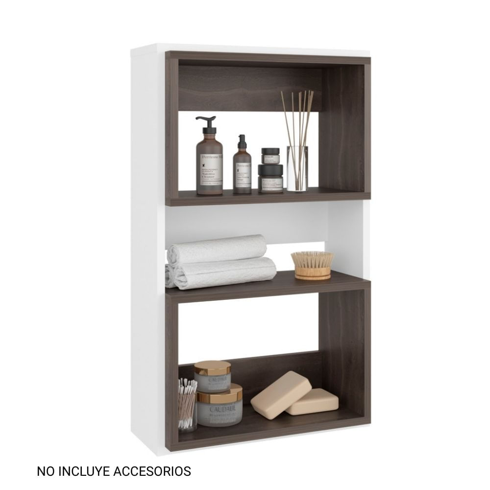 Mueble Auxilar Muro Baño Eco Blanco y Milan Tuhome