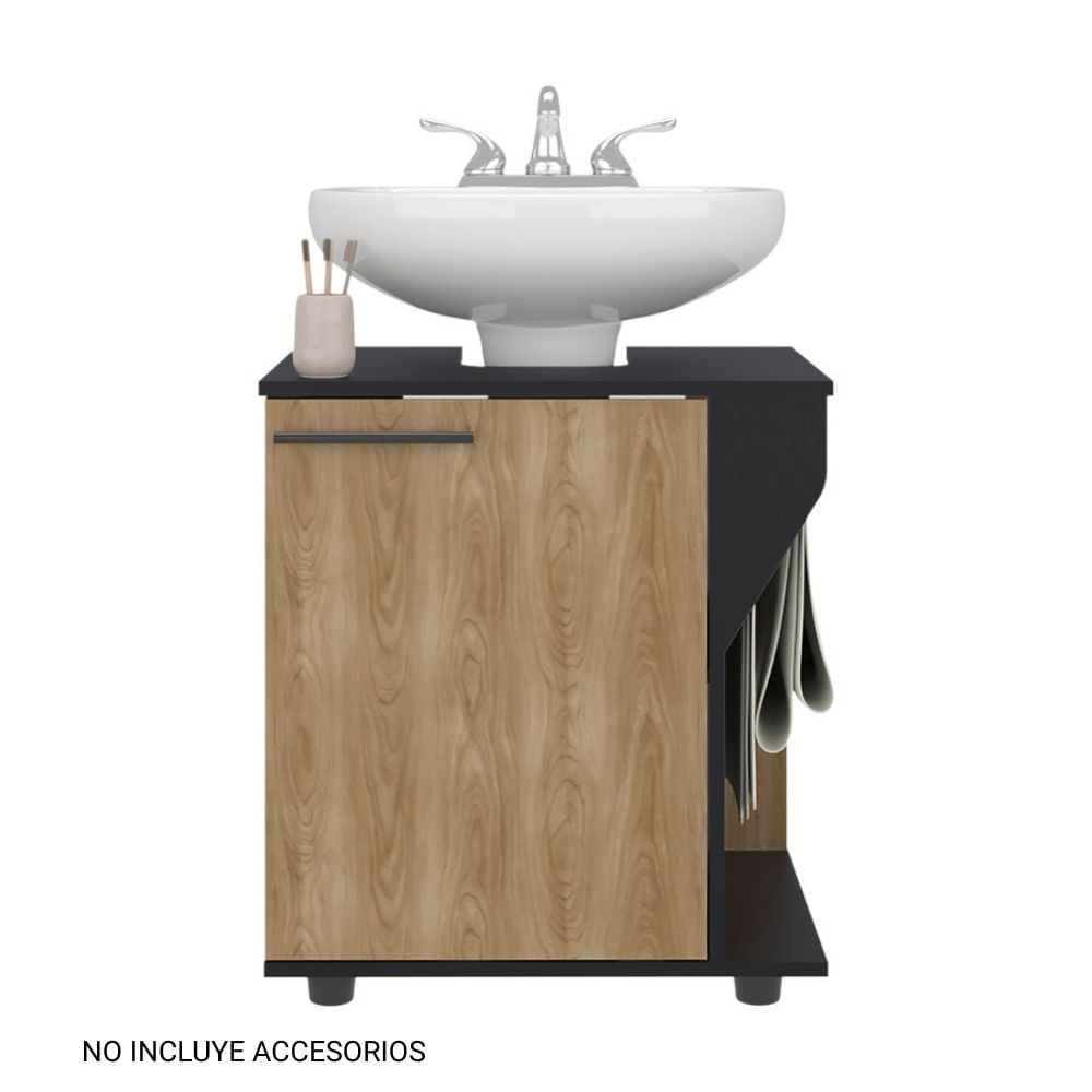 Mueble Lavamanos Phillips 1 Puerta Wengue y Fresno Tuhome