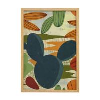 Cuadro Canva Tropycal 2 40x60cm con marco Mdf Orange