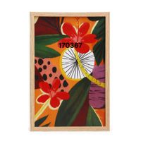 Cuadro Canva Tropycal 3 40x60cm con marco Mdf Orange