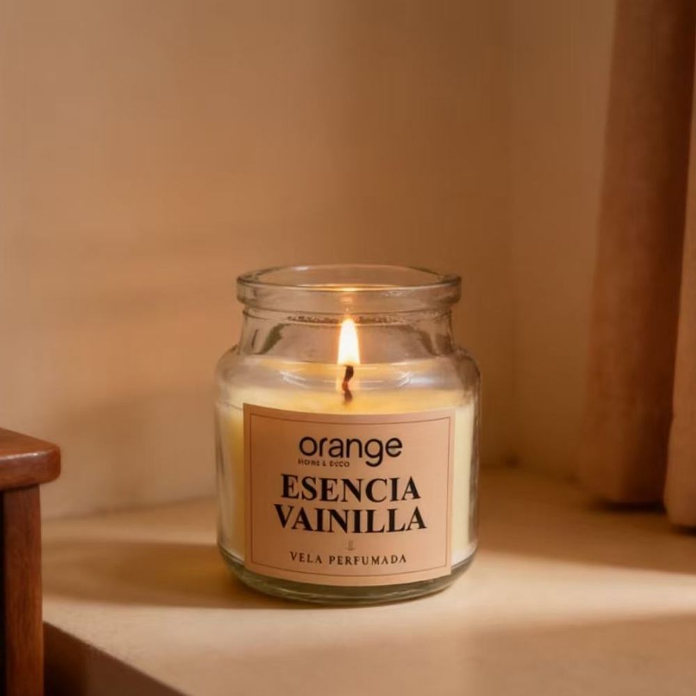 Vela Perfumada Jomy 65G con tapa Vainilla Orange