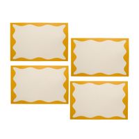 Set x 4 Individuales Onda de color Amarillo 30x45cm Orange