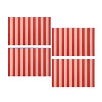 Set x 4 Individuales Rayas Naranja 30x45cm Orange