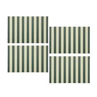 Set x 4 Individuales Rayas Verde 30x45cm Orange
