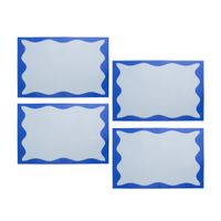 Set x 4 Individuales Onda de color Azul 30x45cm Orange