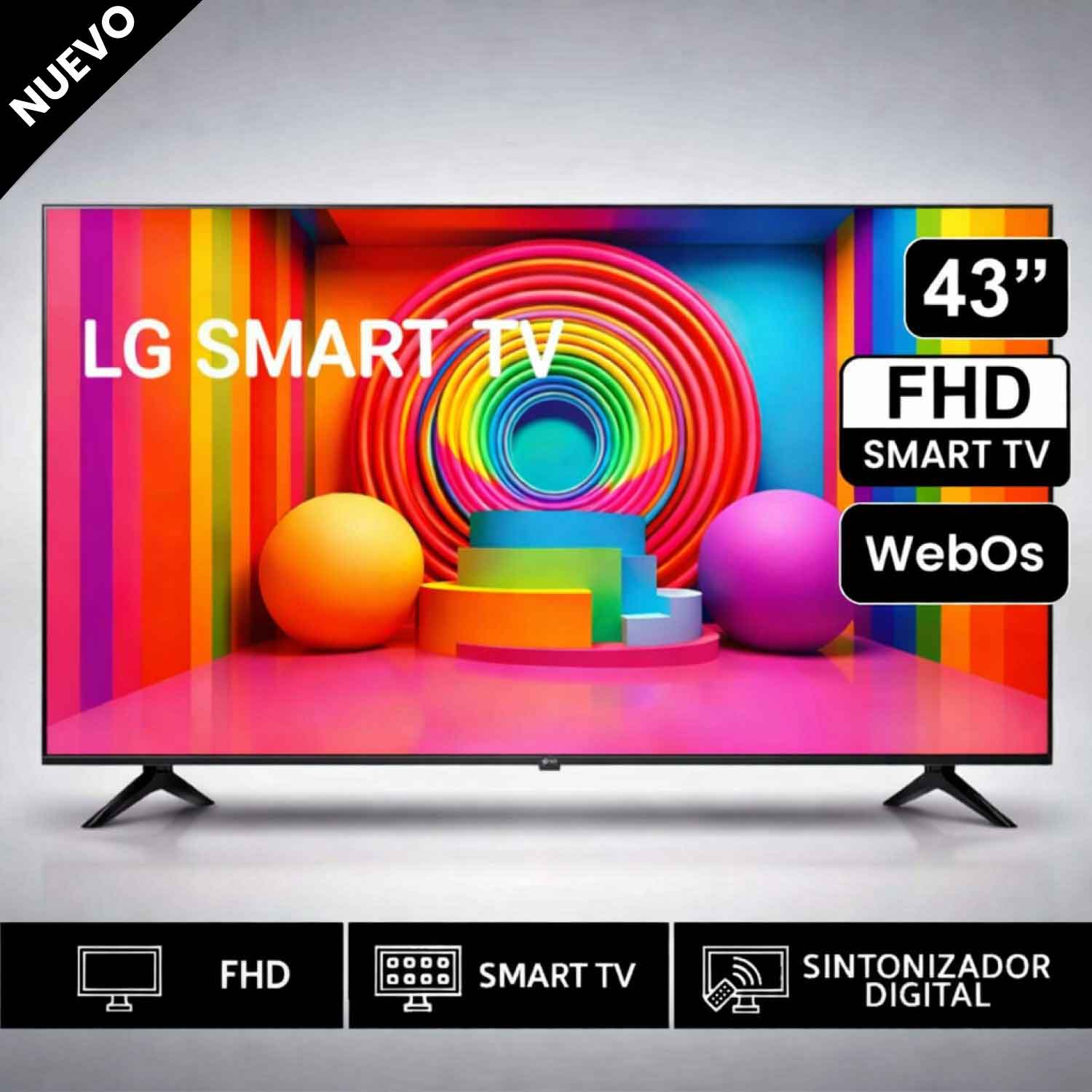 Televisor LG 43 Pulg LED Smart TV Full HD con ThinQ AI 43LR6000PSA