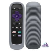 Funda Protectora de Silicona Antideslizante para Control Roku-Plomo