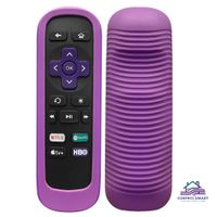 Funda Protectora de Silicona Antideslizante para Control Roku-Morado