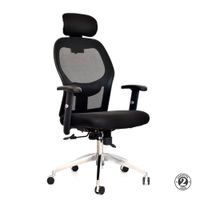 Silla Ergonómica Dakota Presidente Aluminio Negro Althea Confort