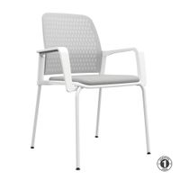 Silla Fija Pinko Gris y Blanco Althea Confort