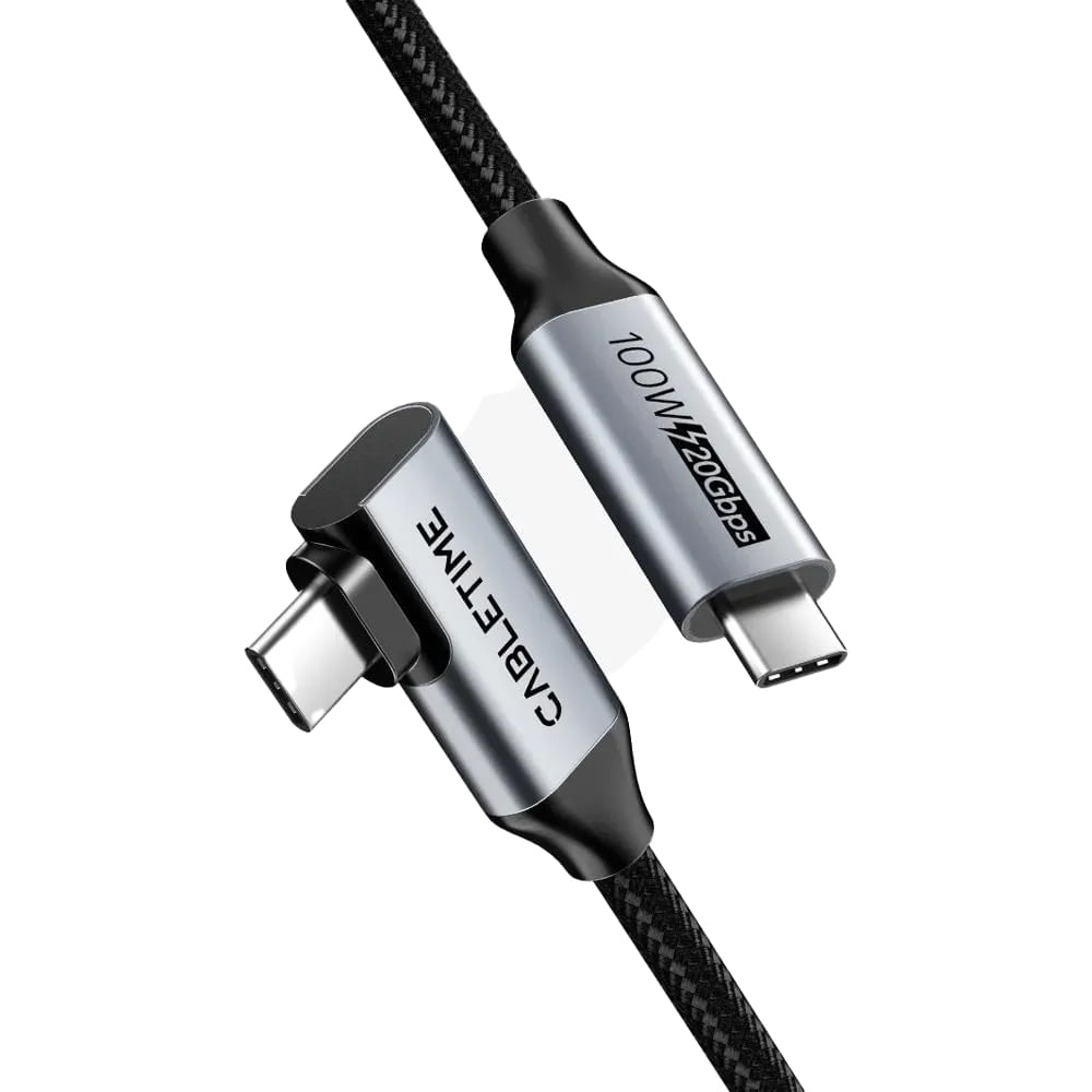 Cable USB-C a USB-C 2m CABLETIME CU24L 4K 100W - Alta velocidad y carga rápida, ideal para disposit